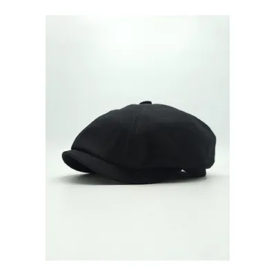 Кепка восьмиклинка хуліганка на ніжці CH 55 Чорний N-21/1