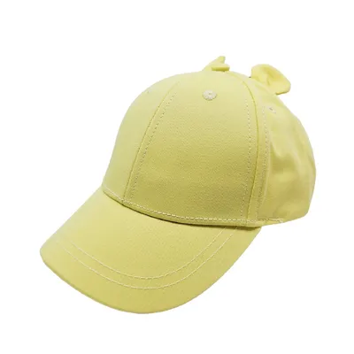 Бейсболка для дівчинки з вушками та вишитою мишкою 48 Персиковий 13118