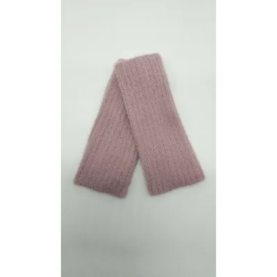 Рукавиці мітенки одинарні в’язані ангорові ФЛАФФІ Talvi one size Пудровий