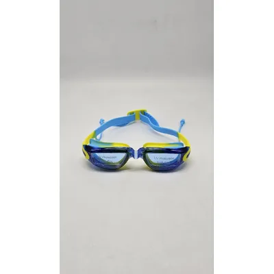 Окуляри для плавання для хлопчика Leacco one size 50-54 Синій з салатовим SG1870