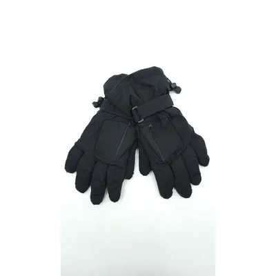 Рукавиці підліткові лижні плащові B-77063 LUCKYLOONG L-XL Чорний