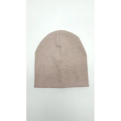 Шапка трикотажная в рубчик однотонная 4129 Glory Kids 52-54 Пудровый