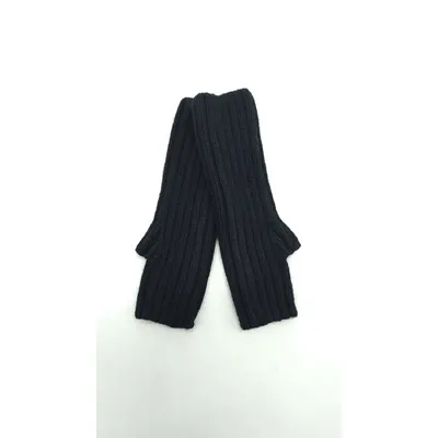 Рукавиці мітенки жіночі одинарні в’язані МІРА Malisa one size Чорний