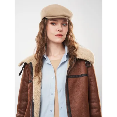 Кепі кашемірове Flat Cap Fortune 55-57 Бежевий