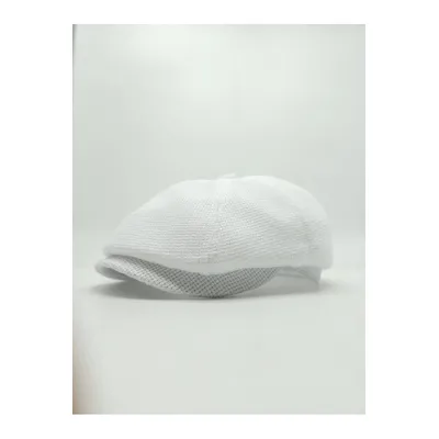 Кепка восьмиклинка хуліганка з канви на ніжці CH 55 Білий
