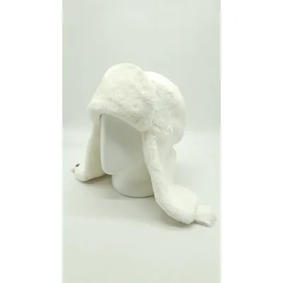 Вушанка хутряна на застібку 55-58 Молочний