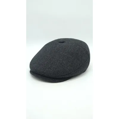 Кепка п'ятиклинка кашемірова на байці та вухами Mazur 56 Темно-сірий KW9