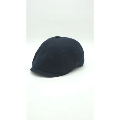 Кепка восьмиклинка бавовняна на ніжці однотонна Mazur 56 Темно-синій XP19-KO4