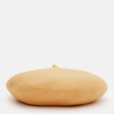 Берет класичний однотонний вовняний 56-58 Fortune Жовтий