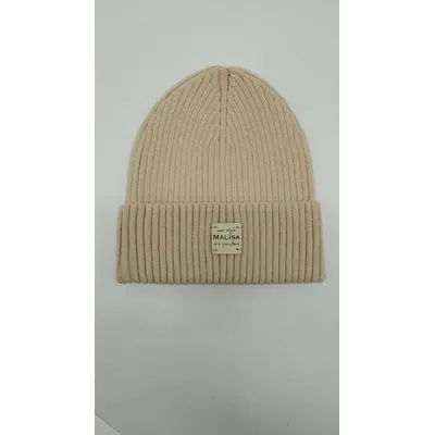 Шапка вязаная одинарная с отворотом ПАРИЖ Malisa 56-60 Светло-бежевый
