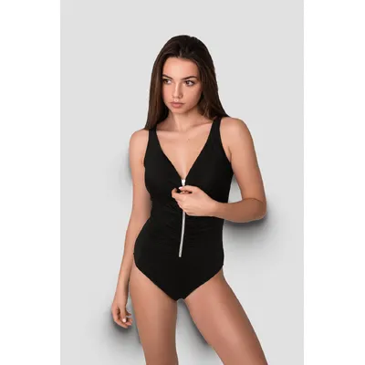 Купальник суцільний з блискавкою F33B Feba L Чорний 12720