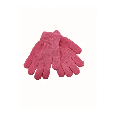 Перчатки одинарные с нашивкой на возраст 2-4 года Розовый 15748