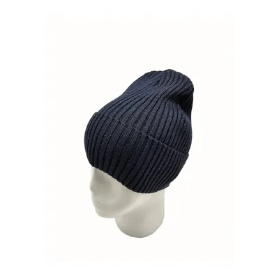 Шапка в’язана в рубчик одинарна з манжетом Ivy Cascona 52-58 Джинсовий