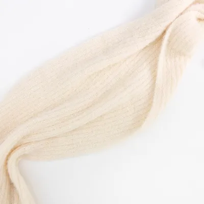 Шалик одношаровий ангоровий  ПУХНАСТИК Talvi 125x25см Світло-бежевий