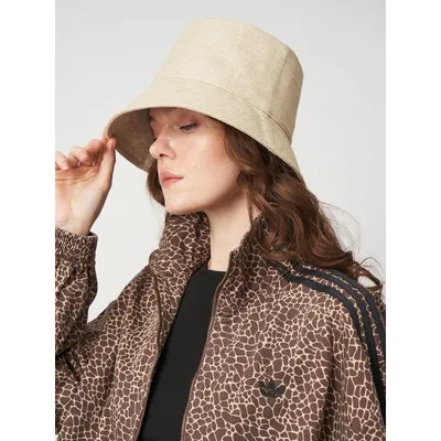 Панама льняная однотонная Bucket Hat Fortune 55-56 Бежевый