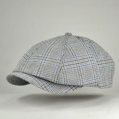 Кепка восьмиклинка хуліганка лляна VladAltex 56 Сірий 4-6