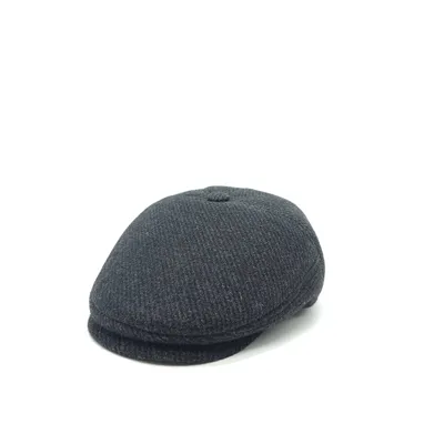 Кепка пятиклинка шерстяная на байке и ушами Mazur 56 Темно-серый KW68