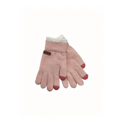Рукавиці в’язані однотонні на вік 5-8 років Рожевий 15849