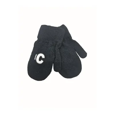 Рукавиці варежки дитячі одинарні з логотипом “C” 3-6 років Чорний з білим 11987