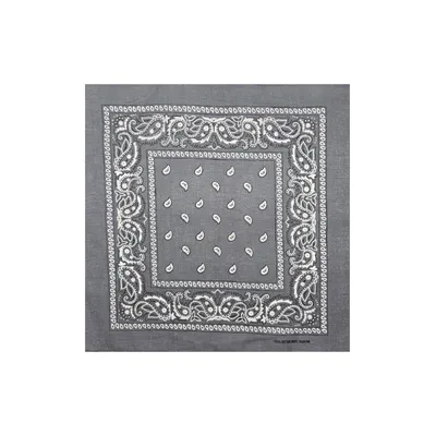 Бандана хустка пов’язка “турецький огірок” 55х55 Темно-сірий