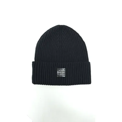 Шапка вязаная одинарная с отворотом ПАРИЖ Malisa 56-60 Черный