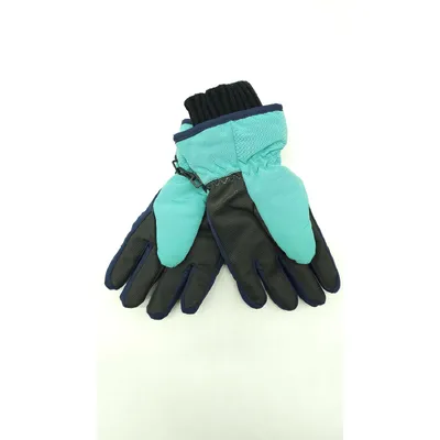 Рукавиці дитячі лижні плащові C-1655 LUCKYLOONG M-L Бірюзовий