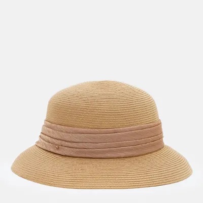 Капелюх клош з стрічкою та стразами Fortune 55-57 Бежевий SM315