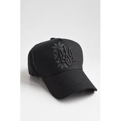 Бейсболка форхед з тризубом та вишивкою KENT&AVER 56-59 Чорний 4050-17
