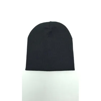 Шапка трикотажная в рубчик однотонная 4129 Glory Kids 52-54 Черный