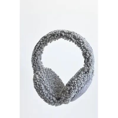 Навушники хутряні з регулятором TEDDY з вельветом 0220-1 KENT&AVER one size Асфальт