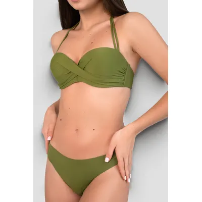 Купальник раздельный анжеликой с Push-up 32675 Atlantic Beach 38 Оливковый 12488