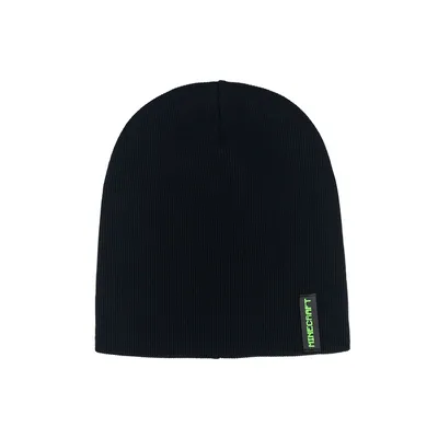 Шапка трикотажная в рубчик с нашивкой Майн Talvi 52-54 Черный