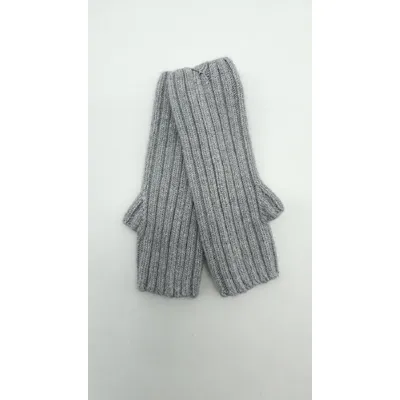 Рукавиці мітенки жіночі одинарні в’язані МІРА Malisa one size Сірий