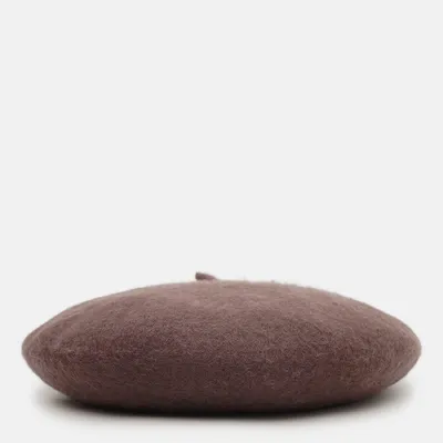 Берет класичний однотонний вовняний 56-58 Fortune Темно-коричневий