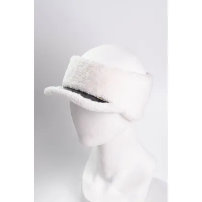 Пов’язка хутряна подвійна з козирком МАМИНІ ОБІЙМИ KENT&AVER 55-57 Білий з чорним 0225-1