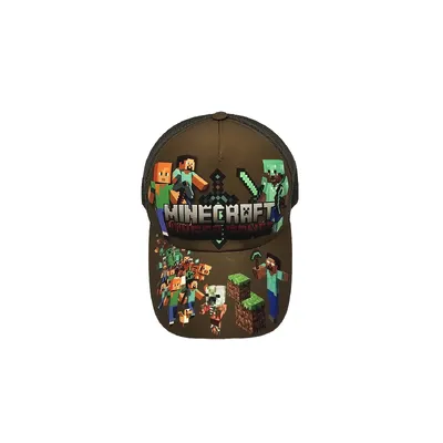 Бейсболка з сіткою та малюнком Minecraft Hunger Games 52-55 Хакі 13821