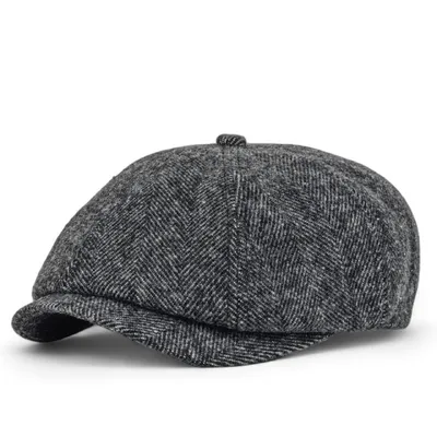 Кепка восьмиклинка хуліганка кашемірова в ялинку VladAltex 56 Темно-сірий 154-46