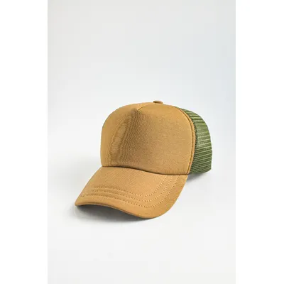 Бейсболка форхед однотонна з сіткою ELITE AIRY KENT&AVER 56-58 Бежевий з хакі 0002T