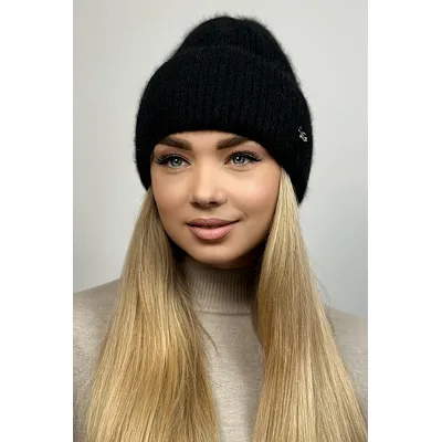 Шапка грубої вязки з манжетом на флісовій підкладці Alisha Flip Uni  Cascona 56-58 Чорний