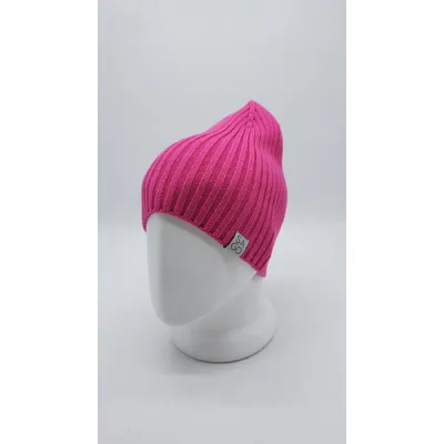 Шапка біні середньої в'язки Joan Uni Cascona 55-60 Рожевий неон