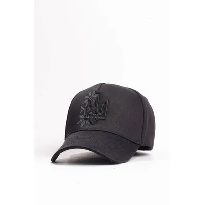 Бейсболка утеплена з вишивкою та тризубом  KENT&AVER 57-59 Чорний 4050-17