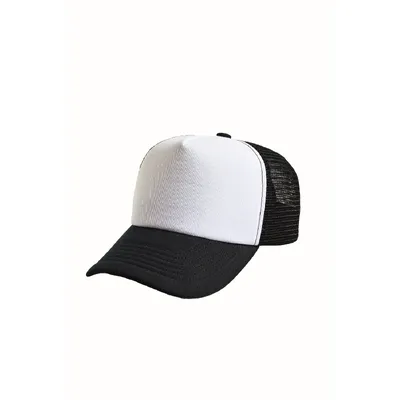 Бейсболка форхед однотонна з сіткою ELITE AIRY KENT&AVER 56-58 Чорний з білим 0002T