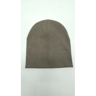 Шапка трикотажная в рубчик однотонная 4129 Glory Kids 52-54 Светло-коричневый