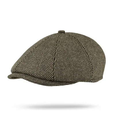 Кепка восьмиклинка твідова VladAltex 61 Коричневий 121-28