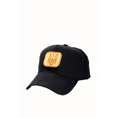 Бейсболка форхэд с патчем и съемным шевроном Тризуб KENT&AVER 56-58 Черный 0002-5