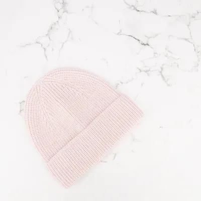 Шапка базова в’язана одинарна з відворотом Чойсі Talvi 44-46 Світло-рожевий