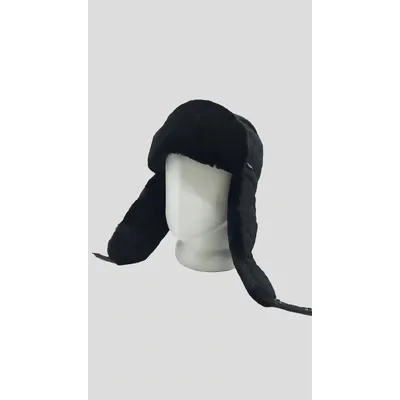 Вушанка чоловіча хутряна стьобана на застібку ASSA 56-58 Чорний