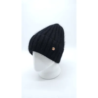 Шапка грубої вязки з манжетом на флісовій підкладці Shona Cascona 56-60 Чорний