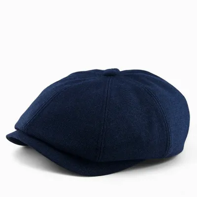 Кепка восьмиклинка хуліганка бавовняна однотонна VladAltex 55 Темно-синій 8772-26