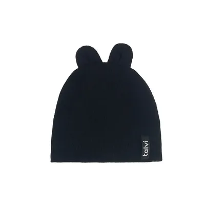 Шапка трикотажна з вушками Зайка Talvi 40-42 Чорний 14670